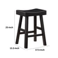 thumbnail image 5 of Benjara BM314438 Casy 25 in. Counter Height Stool - Saddle Seat - Rubberwood - Black - Set of 2, 5 of 5