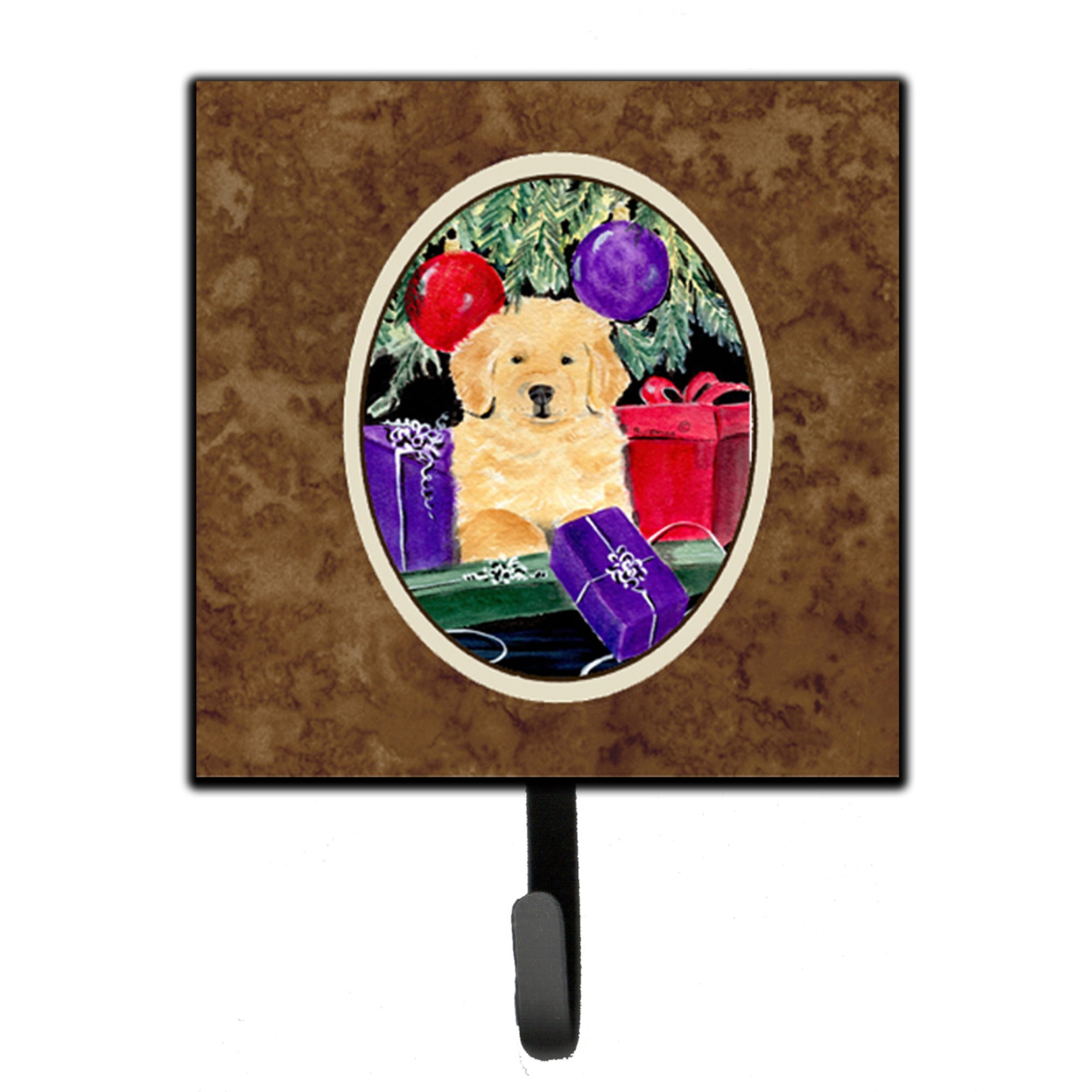 Caroline's Treasures SS8581SH4 Golden Retriever Leash Holder or Key Hook, Small, Multicolor