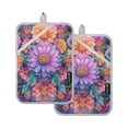 thumbnail image 7 of Yayeee Pot Holders Kitchen Heat Resistant with Pocket 7"x9.8" Cotton Oven Cooking Hot Pads, Light Purple Flowers, 7 of 7
