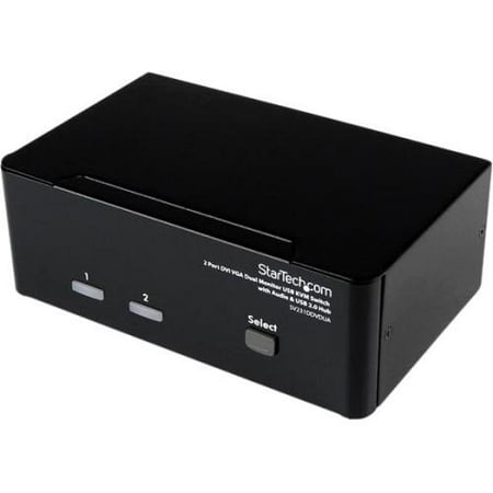 StarTech.com 2 Port DVI VGA Dual Monitor KVM Switch USB with Audio & USB 2.0