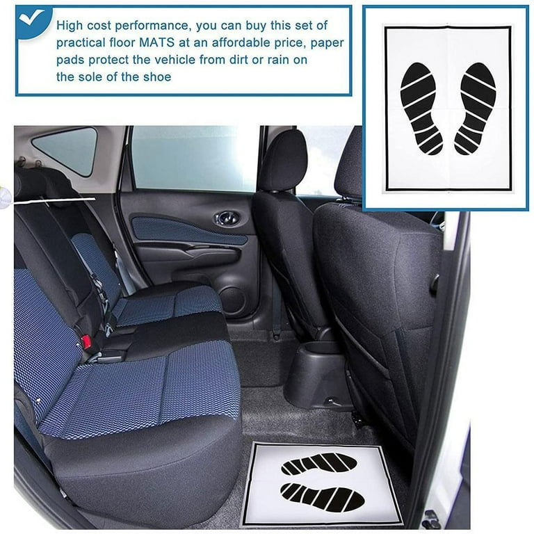 QHUDLV 25 50pcs Disposable Car Foot Mats Portable Paper Vehicle Foot Pads For Protection Mat Paper Car Mat Disposable W8o7 Dirty