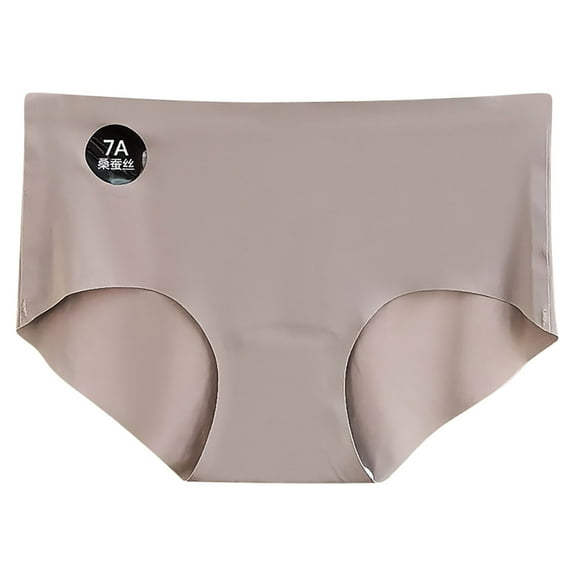 Censtreet 1 Pcs Women’s Seamless Hipster Briefs Bikini Invisibles Underwears Ice Panties Mulberry Silk Breathable Underwear