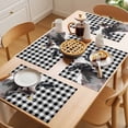 thumbnail image 5 of Watercolor Cow Placemats Set of 8 Farm Animal Black Buffalo Plaid Place Mats Indoor Wipeable Table Mats Washable Cloth Dining Table Placemats for Kitchen Holiday Party Home Decor 13x19 Inch, 5 of 9