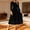 czb# Black285, variant on CUZIBR Women Elegant Velvet Dresses High Waist Solid Color Long Sleeve Crewneck Pleated Dress Cozy Fashionable Formal Evening Gown Party Wear,Green,S