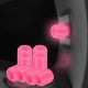 thumbnail image 2 of Juego de tapas de válvula de neumático que brillan en la oscuridad | Cubiertas nocturnas luminosas para coches, camiones, motocicletas | ABS fluorescente impermeable | Fácil de instalar, no se, 2 of 3