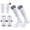 A, variant on Soccer Shin Guards with Long Adjustable Straps and Protective Football Socks 3-Piece Gear Set L