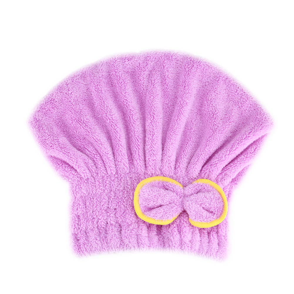 Microfibre Quick Hair Drying Bath Spa Bowknot Wrap Towel Hat Cap For Bath 