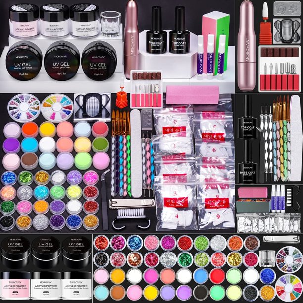 Morovan Acrylic Nail Kit with Drill Complete Professional Nails Kit