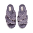 thumbnail image 2 of Dearfoams Cozy Comfort Women's Metallic Crossband Slippers, 2 of 6