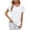 White, variant on WXLWZYWL Women'S Solid Colour Round Neck Loose Petal Sleeve Summer Short Sleeve T-Shirt Top Short Sleeve V-Neck Top/Shirt Short Sleeve Round Neck Top/Shirt