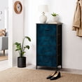 thumbnail image 6 of Dresser for Bedroom with 4 Storage Drawers navy blue ink watercolor stains Dressers Chest of Drawers Steel Framed Fabric Closet Organizers for Dorm Entryway, 6 of 8