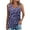 Purple, variant on Women's Layering Camisole Tops, Breathable Built in Bra Tank Tops, Ladies' Leopard Print Ruffled Neck Crew Neck Casual Summer Daily Wear Tank Tops