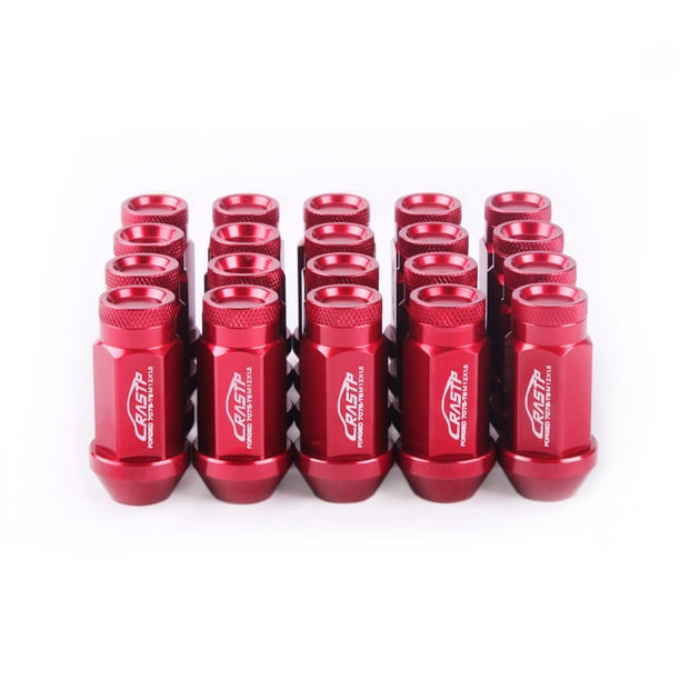 Kenally 32 unidades/juego de tuercas de rueda de coche de aleación de aluminio, reemplazo portátil, actualización modificada, accesorios de Vehículos, repuestos y accesorios Mis Rojo M12x1.25