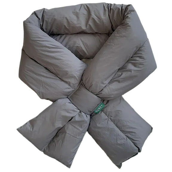 Fashionable Down Scarf Padded Neck Warmer Scarves Wraps for Outdoor Activity