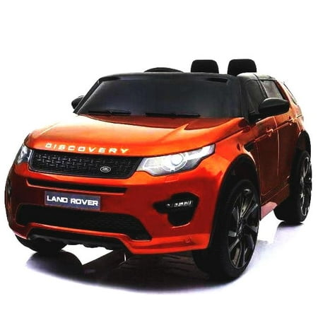 12V powered ride on car Land Rover Discovery For Kids with MP4 Touch screen Remote Control Opening doors LED lights Leather Seat -