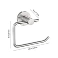 thumbnail image 3 of Toilet Paper Holder, Wall Mounted Stainless Steel Tissue Roll Rack with Open End Design, Rust Resistant Bathroom Organizer for Quick Roll Replacement, Space Saving Storage for Home, 3 of 6