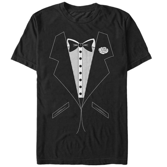 Men's Lost Gods Valentine's Day Classy Tuxedo Costume Tee Graphic Tee Black X Large