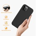 thumbnail image 5 of DTTO iPhone 12/12 Pro Case, Liquid Silicone Shockproof Cover [Enhanced Camera and Screen Protection] with Honeycomb Grid Cushion for iPhone 12/12 Pro 6.1” 2020, Black, 5 of 7