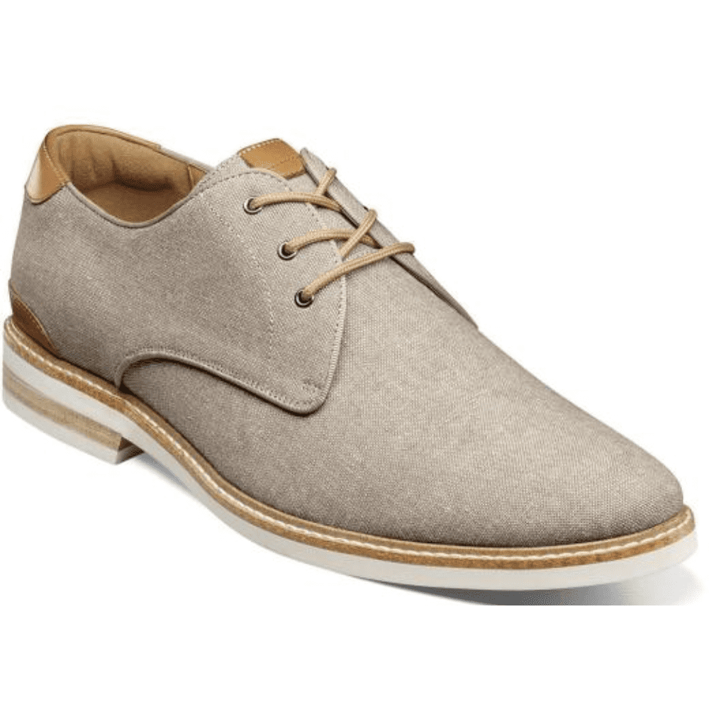 Florsheim - Mens Florsheim Highland Canvas Plain Toe Oxford Shoes Sand ...