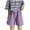Purple, variant on Ozmmyan Fashion Casual Women's Workout Shorts Heart Embroidery Pockets Ladies Loose Shorts Pants
