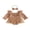 Khaki, variant on Cjfdfy Newborn Baby Girl Thanksgiving Outfit Turkey Or Homemade Rolls Long Sleeve Smocked Romper Dress Headband Infant Cute My First Thanksgiving Fall Winter Clothes 0-18M
