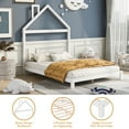 thumbnail image 3 of ENYOPRO Full Bed Frame with House-shaped Headboard, White Platform Bed Frame Full with Strong Wood Support, Hold 300 LBS, Sturdy and Durable, Noise-Free, Easy Assembly, 3 of 10