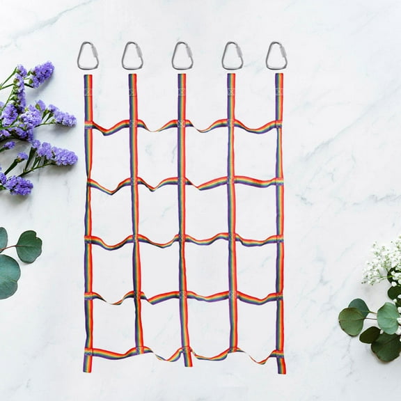 Luxshiny Climbing Net Climbing Net Bridge 1 Set 57x73x0.4in