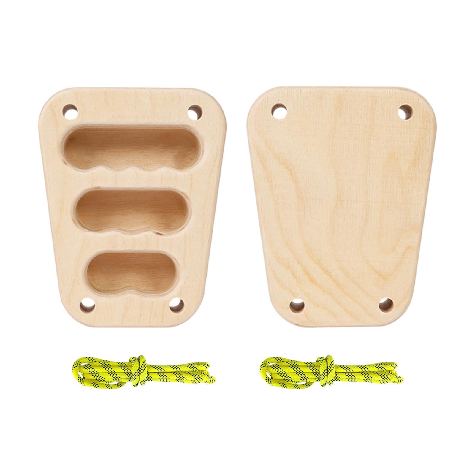 figatia 2 Pieces Wooden Rock Climbing Holds for Climbers Upper Body Workouts Training Board for Doorway Athletes
