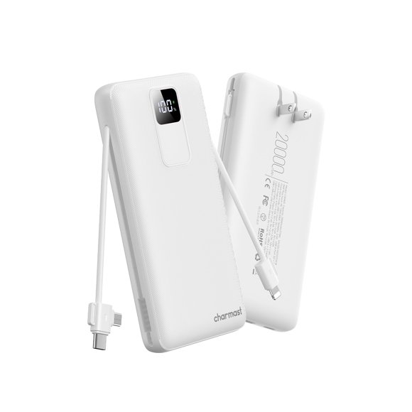 Power Bank Charmast C2046S, 20000 mAh, 20 W, USB C, carga rápida