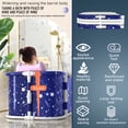 thumbnail image 3 of Ziertyon Large Foldable Bathtub for Adults, Extra-Large Collapsible Tub, Freestanding Soaking Tub for Shower, Family SPA Bathtub (Starry Blue), 3 of 8