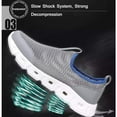thumbnail image 3 of Men's Net Shoes Large Size Breathable Sports Shoes Soft Comfortable and Light With Casual Shoes Lazy shoes Gray 10 UK, 3 of 7