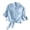Light Blue, variant on Women Cropped Tie Hem Denim Shirt Jacket Point Collar Roll Tab Sleeve Casual Knot Front Jean Shacket Blue S
