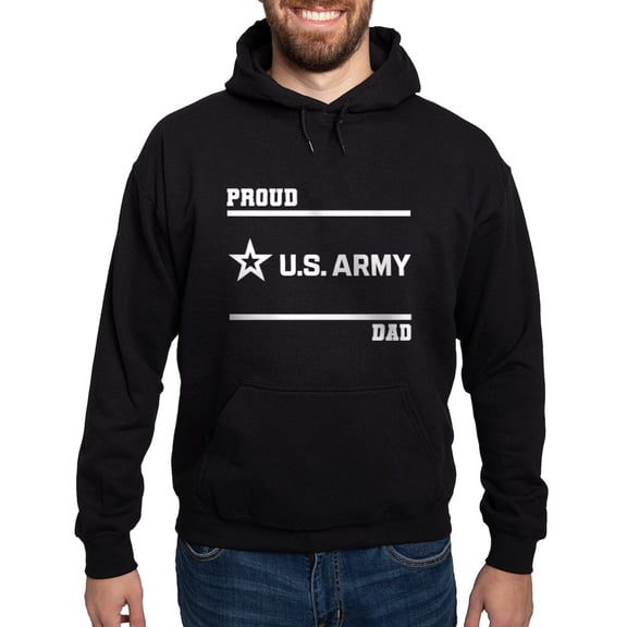 CafePress - Proud Army Dad White Sweatshirt - Pullover Hoodie, Classic, Comfortable Hooded Sweatshirt