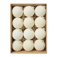 thumbnail image 2 of 12 Pcs Velvet Christmas Ball Ornaments, Flocked Christmas Tree Decoration Plastic Balls Xmas Decorative Hanging Ornaments Set, 2 of 6