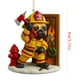 thumbnail image 2 of Colección de adornos de bombero 2026 | Adorno navideño de perro bombero hecho a mano y pintado a mano | Decoración navideña | Regalo para familias amantes de los perros y bomberos, 2 of 5