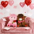 thumbnail image 4 of Valentines Plush Toy- 8.6inch Pink Highland Cow Stuffed Animal, Cute Stuffed Toys Kawaii Plush with Rose, Soft Valentine Decorations Gifts for Her & Boyfriend Lover (Pink), 4 of 6