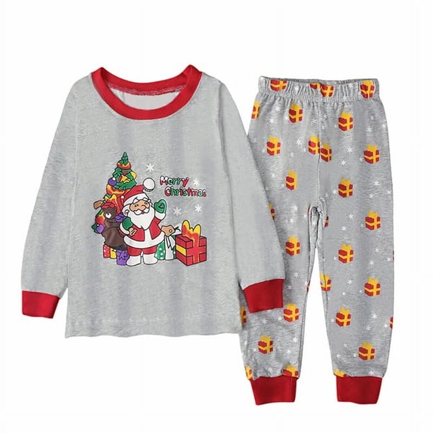 Conjunto de pijamas de Navidad para niños y niñas, ropa de dormir de Papá Noel para bebés, ropa de dormir de Navidad, regalo de Año Nuevo, ropa para el hogar