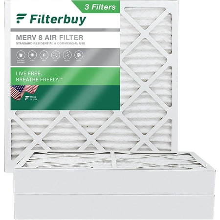 

Filterbuy 10x10x4 MERV 8 Pleated HVAC AC Furnace Air Filters (3-Pack)
