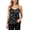 Black, variant on KHONTS Women's Sequin Tops Glitter Party Strappy Tank Top Sparkle Cami White XL