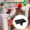 thumbnail image 3 of 2-Piece Metal Christmas Stocking Hanger Set, Fireplace Mantle Garland with Hook Design in Black Finish, Christmas Decor for Holiday Display, 3 of 7