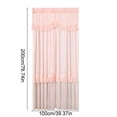thumbnail image 3 of Surpdew Lace Closet Curtain For Open Closet Boho Macrame Cotton Doorway Curtain Privacy Room Divider Curtain For Bedroom Kitchen Bathroom Wedding Backdrop Wall Hanging Bohemian Decor 1 Panel Pink, 3 of 6