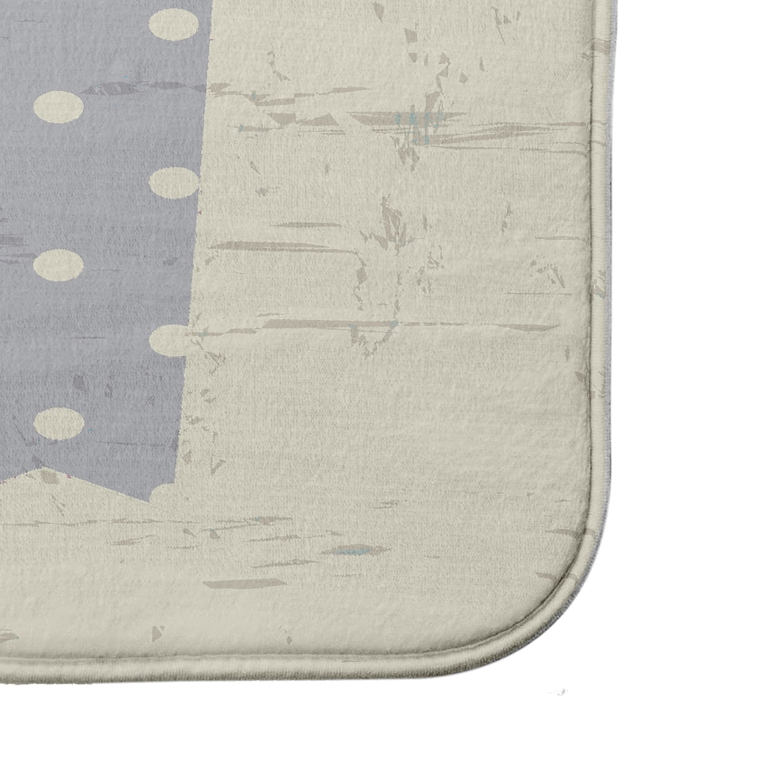 Simply Daisy 34" x 21" Plush Microfiber Grey-Pink Triple Surf Bath Mat