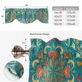 thumbnail image 6 of Green Boho Tie Up Valance Curtains for Windows, Kitchen Curtains Window Treatments, Shabby Vintage Ethnic Abstract Floral Art Short Window Shades Valances for Bedroom Bathroom Cafe 42"x18", 6 of 8