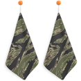 thumbnail image 1 of wonima01 hand towels for bathroom Quick Drying Army Military Camouflage Vietnam Tiger Stripe Camo Absorbent Towels Multipurpose Use for Hotel, Bathroom, Shower, Spa, Hand Towel, 1 of 1