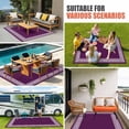thumbnail image 4 of Dark Purple Greek Key Outdoor Rug for Patio/Deck/Porch, Non-Slip Large Area Rug 5 x 8 Ft, Geometric Greece Ancient Farmhouse Geo Indoor Outdoor Rugs Washable Area Rugs, Camping Rug Carpet Runner, 4 of 8