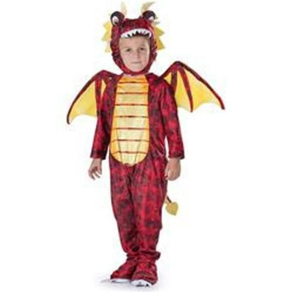 Dragon Costume for Kids, Red - Small - 4-6 Years