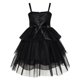 thumbnail image 3 of Vestido de Niña Cara de Gato Torre Negra con Volantes Fiesta de Baile 4, 3 of 6