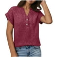 thumbnail image 3 of TaTaai V Neck Loose Solid Color T-shirt, Women's Fashion Casual Top, Lightweight Soft Design, Spring Winter Home Work Dating Outfit, Line Dry Option Gift, 3 of 6