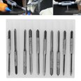 thumbnail image 4 of 10 piezas de machos de roscar manuales métricos de acero al carbono, herramienta manual para roscar tornillos M2 M4 M6 M8M2, 4 of 10