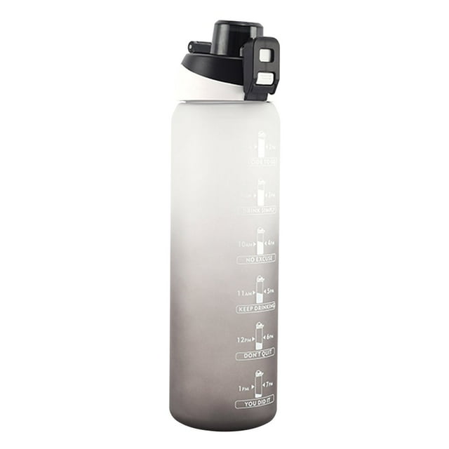 1000ML One-button Lock Sports Water Cup Leak-proof for Gym Outdoor (Black)
